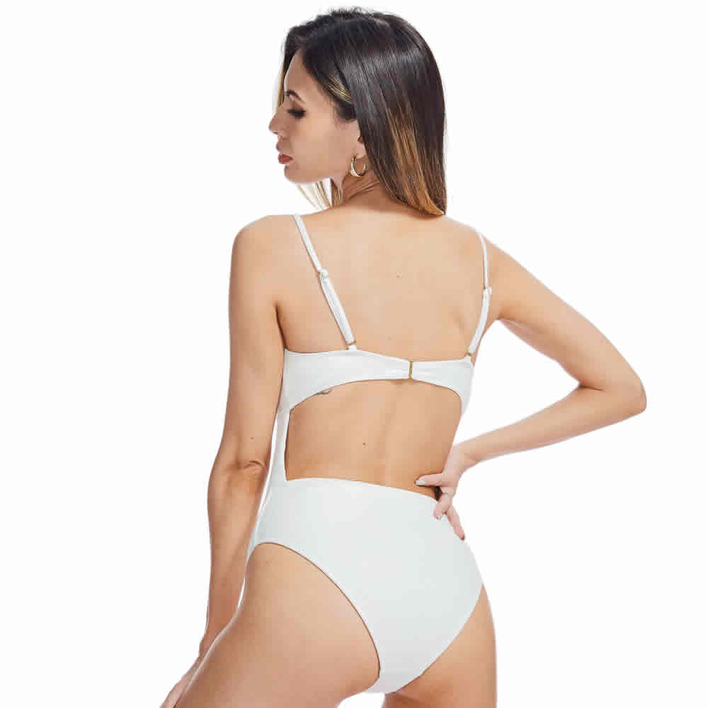  Women’s Classic Plunge V-Front Backless Swimwear Bathing Suit for Beach