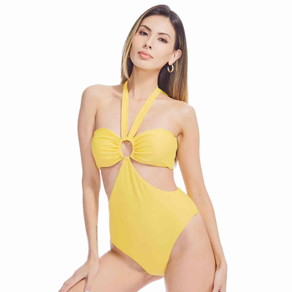 Sexy wispy adjustable swimsuit women's bra one piece beach bikini