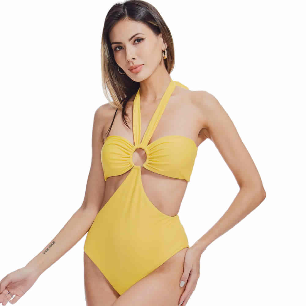 Sexy wispy adjustable swimsuit women's bra one piece beach bikini