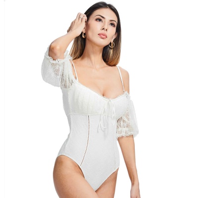 One-Piece off-Shoulder Swimsuit Beachwear  Bikini The Lace 