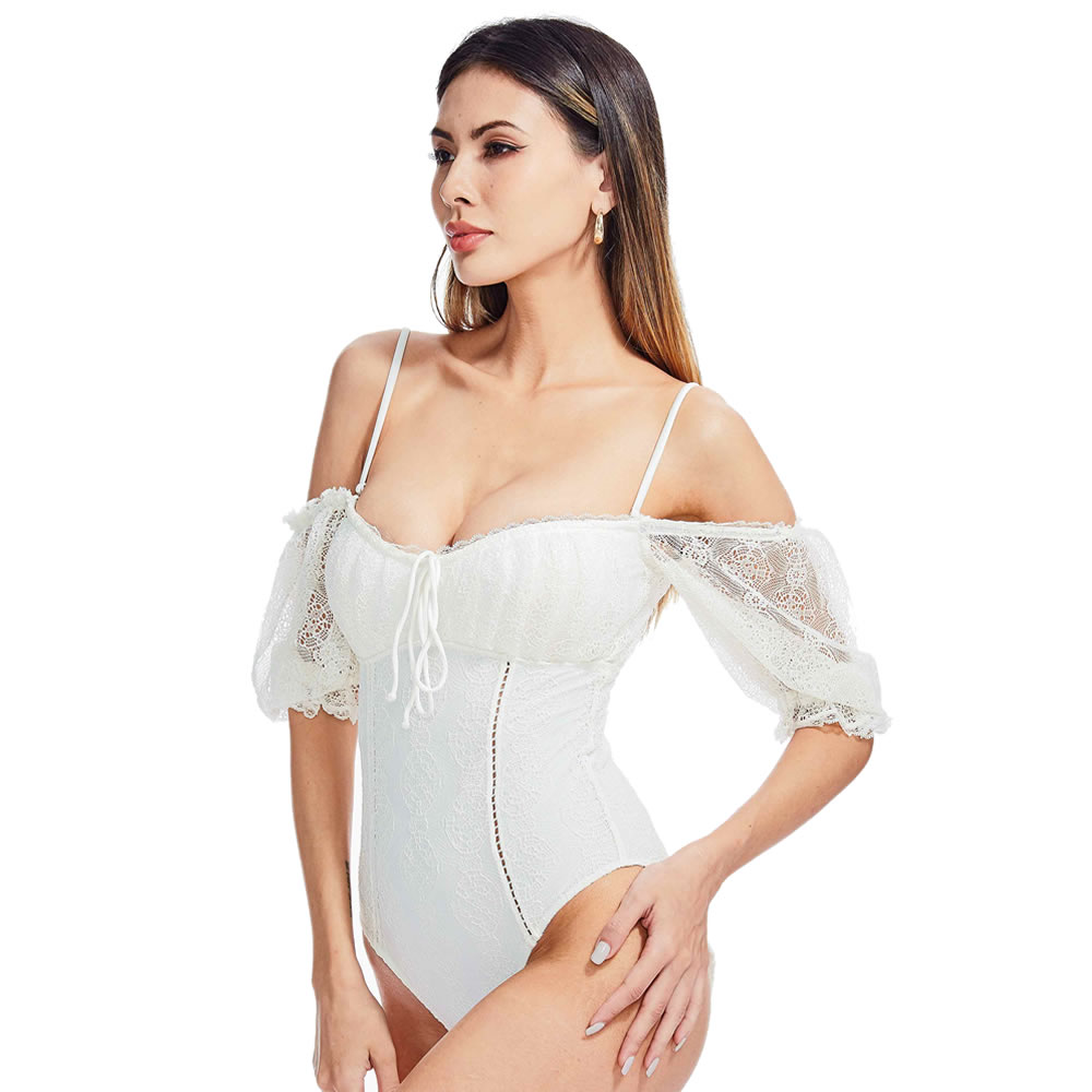 One-Piece off-Shoulder Swimsuit Beachwear  Bikini The Lace 