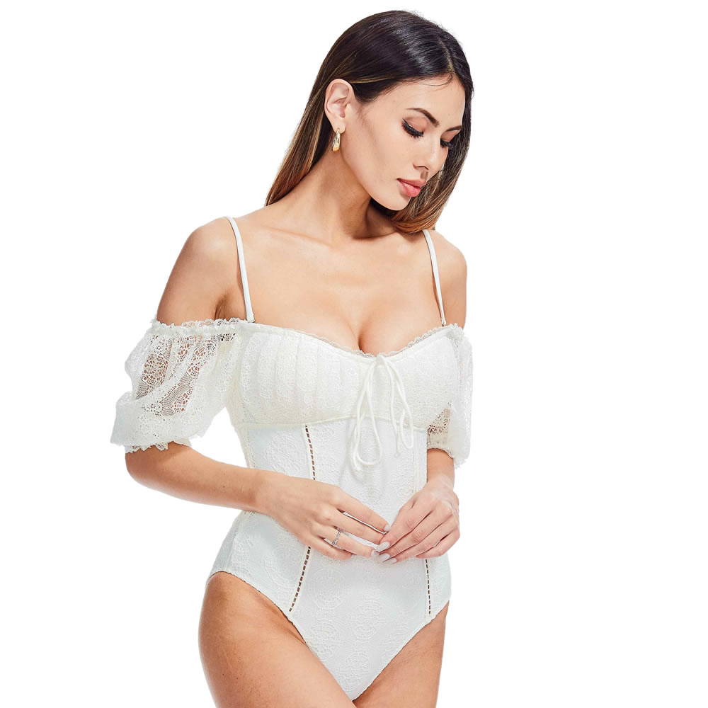 One-Piece off-Shoulder Swimsuit Beachwear  Bikini The Lace 