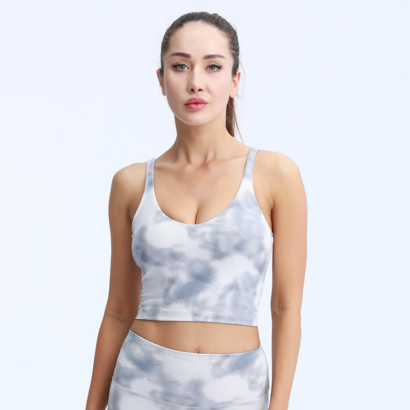Sports underwear women's shockproof gathered shape vest-style outer wear fitness training yoga bra