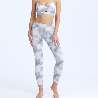 Women Printed Yoga Pants Leggings High Waist Compression Pants Workout Tights Running 