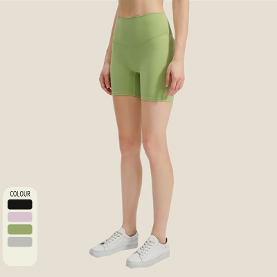 Women's High Waist Yoga Shorts Workout Athletic Shorts for Tummy Control Running Sports Pants