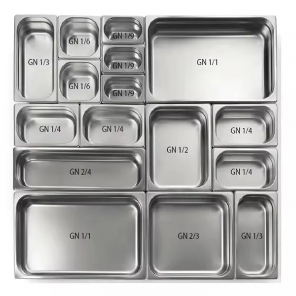 Factory Food Truck Food Container All Size Gastronorm Pans 0.7mm /1.0mm Food Holder Container with Lid