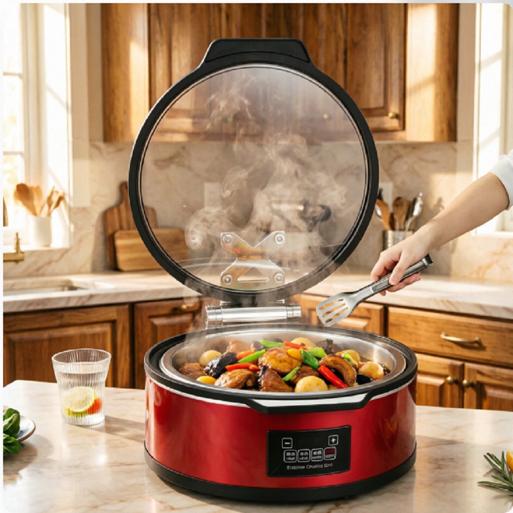 Intelligent Electric Stainless Steel Buffet Heating Chafing Dish for Food Warmer Smart Touch Screen Hotels Restaurant