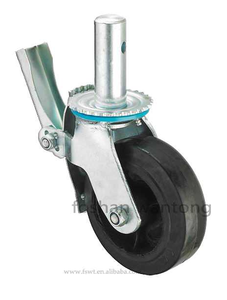 重（chóng）型鷹架（jià）出口B型鐵芯（xīn）橡膠腳輪（支架6mm）