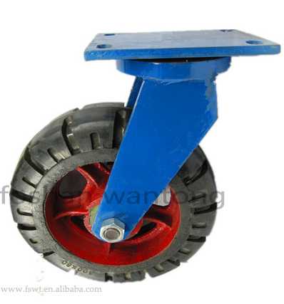 超（chāo）重型腳輪鐵芯橡膠藍架風火（huǒ）萬向（xiàng）輪（lún）