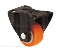 聚（jù）氨酯PU金屬（shǔ）支架雙軸承小金剛固定（定向）腳輪