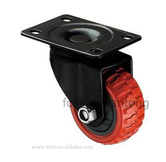 黑架聚氨酯PU烽火腳輪萬向輪