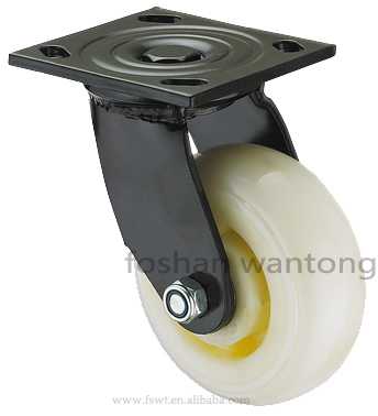 韓式白尼龍萬向輪