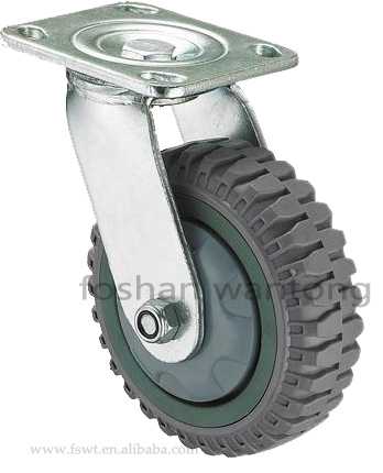 灰（huī）聚氨酯PU烽火腳（jiǎo）輪萬（wàn）向輪