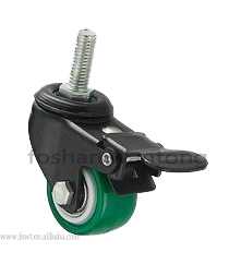 聚氨酯PU黑色金屬支（zhī）架雙軸小金剛絲杆全（quán）刹輪