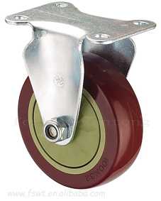 棗紅單軸絲杠全刹（絲杆刹製腳輪）