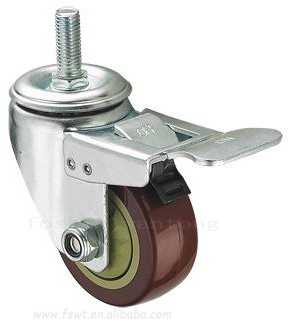 棗紅（hóng）單軸旋轉刹製(全刹腳輪）