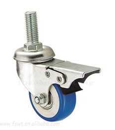 雙軸PVC輪絲杆全刹輪子（zǐ）