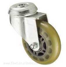 3寸聚氨（ān）酯PU孔頂輪子、孔頂旋轉腳輪