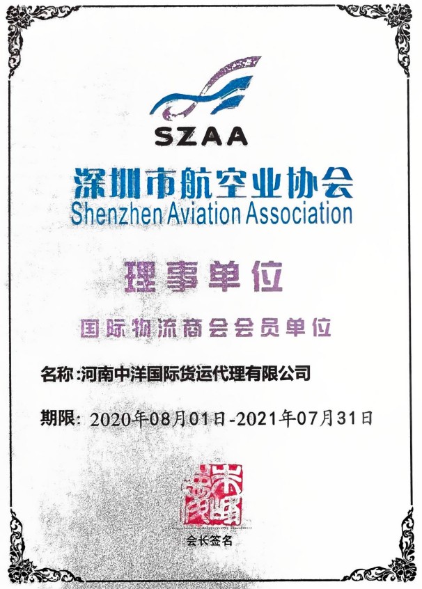Council Member of Shenzhen Aviation Association 