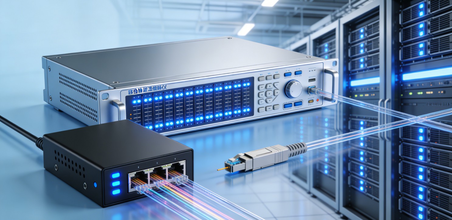 The perfect combination for optical module testing: multi-channel optical power meter + optical attenuator + optical switch