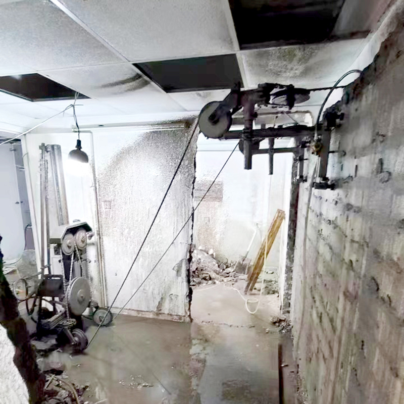 High frequency rope saw - panel wall cutting