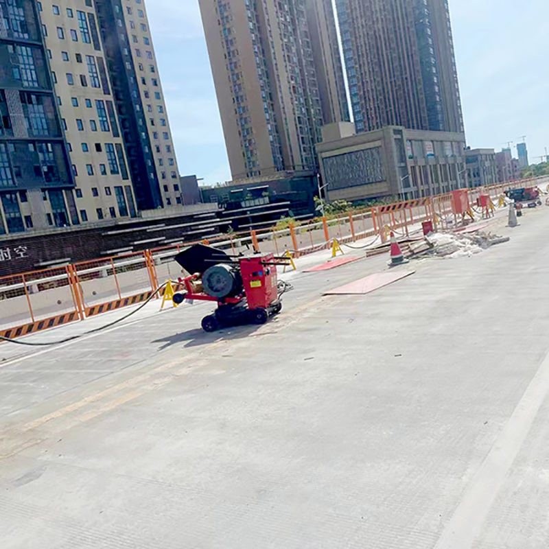 Road cutting and bridge demolition