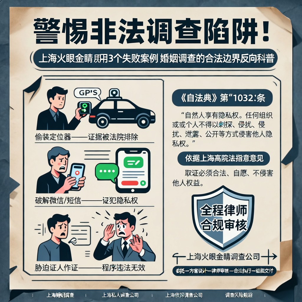 警惕非法调查陷阱！上海火眼金睛用3个失败案例反向科普婚姻调查的合法边界