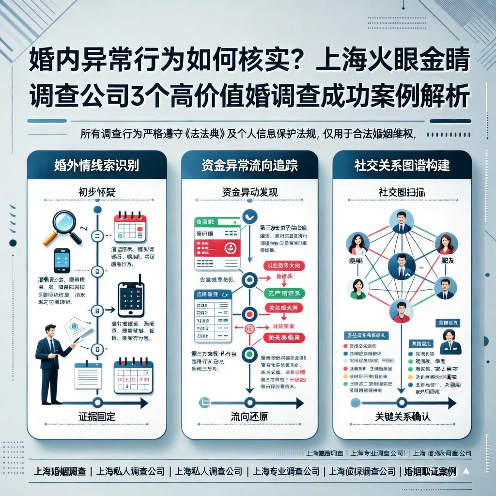 婚内异常行为如何核实？上海火眼金睛调查公司3个高价值婚姻调查成功案例解析