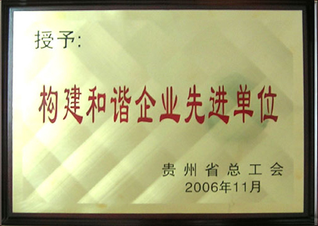 Establish an advanced unit for harmonious enterprise in 2006