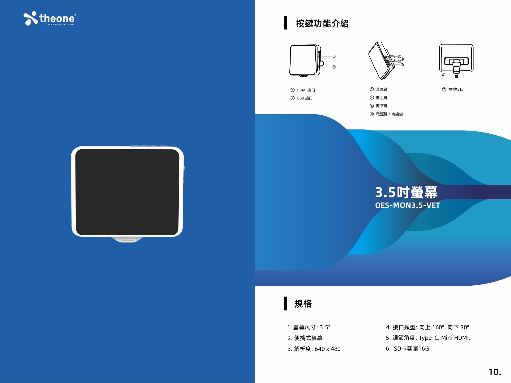 3.5吋可攜式螢幕