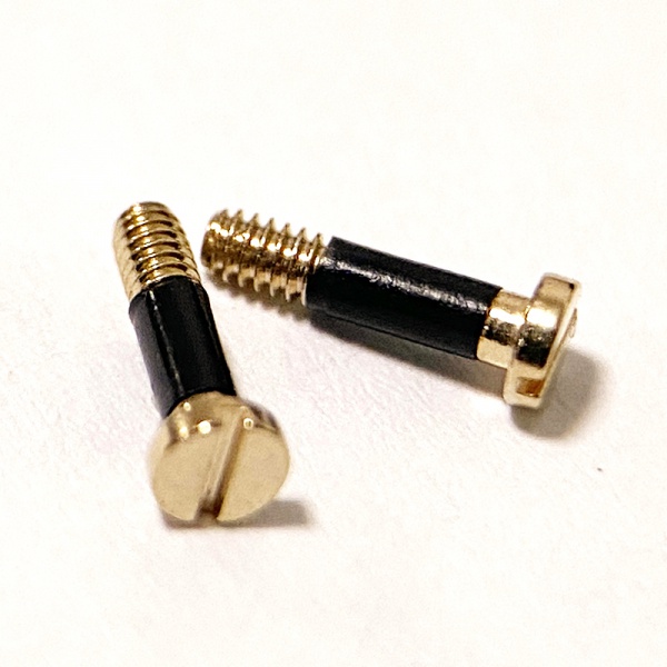 Plastic coated glasses screws
