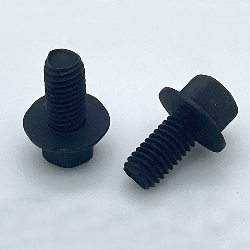 Outer hexagon flange triangular tooth screw