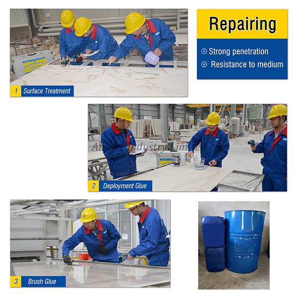AZ-1681 Stone adhesive/Epoxy resin for Stone Slab Surface Crack Repair