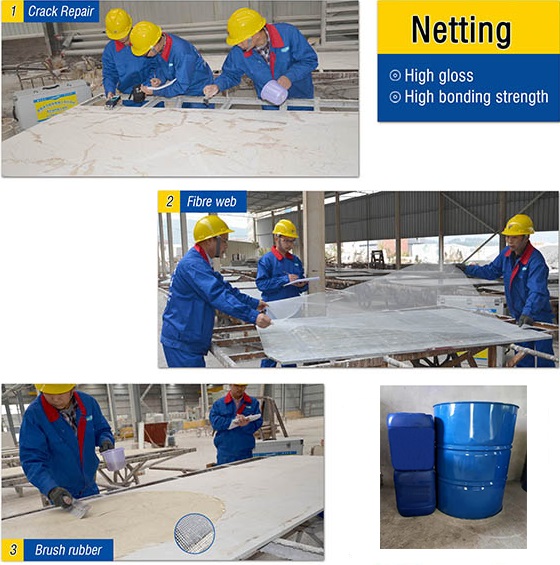 AZ-1682 Stone adhesive/Epoxy Resin for marble/granite Slab back net/fiberglass mesh reinforcement