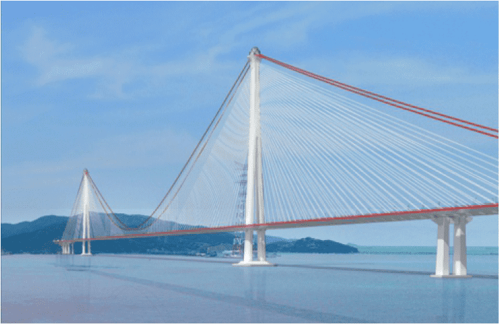 Yongzhou Railway Xihoumen Dual purpose Bridge (under construction)