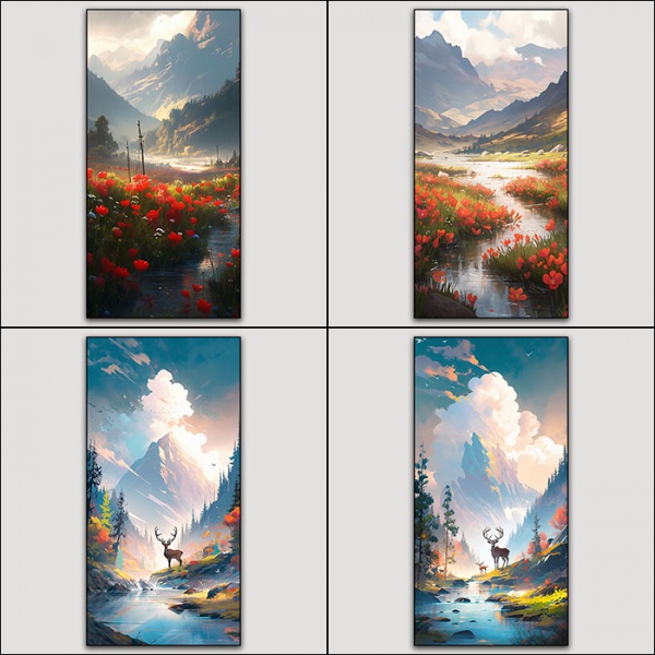 風景画　肉質画【作者不詳】油彩画 風景画 肉質画【作者不詳】油彩画 風景画 肉質画【作者不詳】油彩画