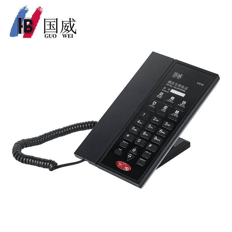 国威GW98酒店专用电话机, 酒店客房电话,壁挂电话