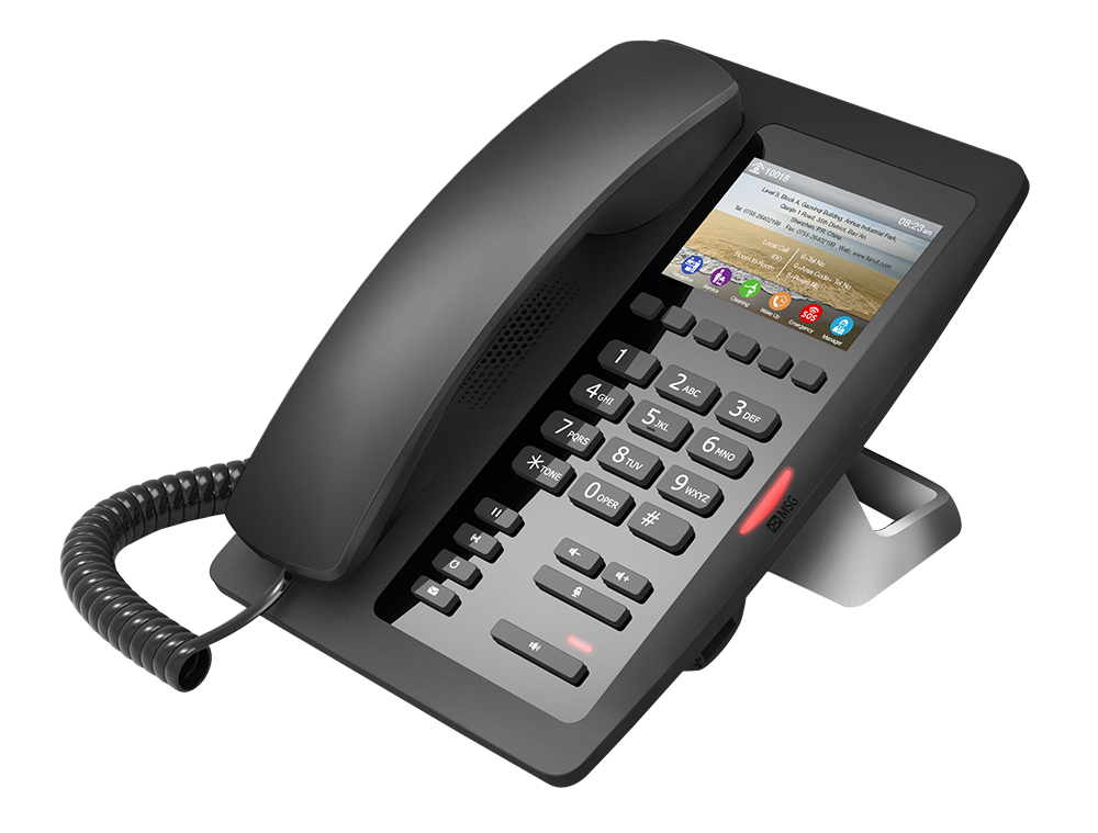 H5W酒店话机 SIP客房话机 3.5英寸 彩屏 2.4GWi-Fi