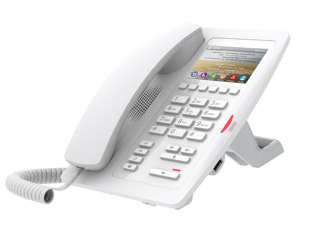 H5W酒店话机 SIP客房话机 3.5英寸 彩屏 2.4GWi-Fi
