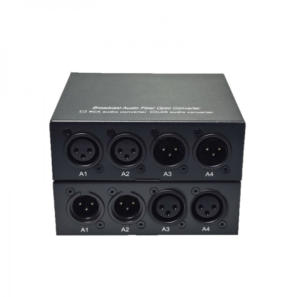 2 Channel bidirectional XLR Audio to Optical Converter