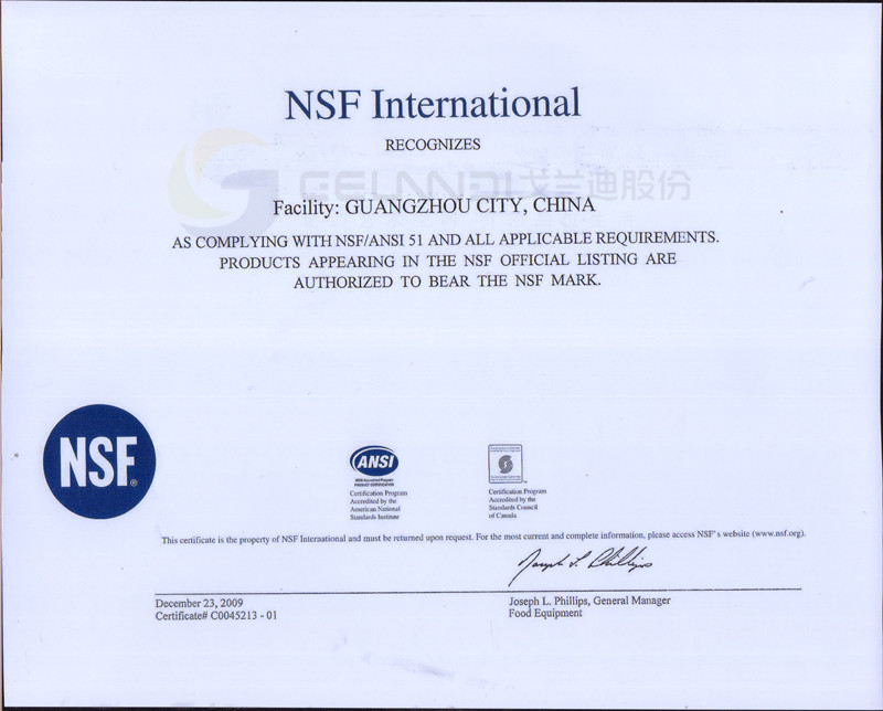 NSF 可与食物直接接触