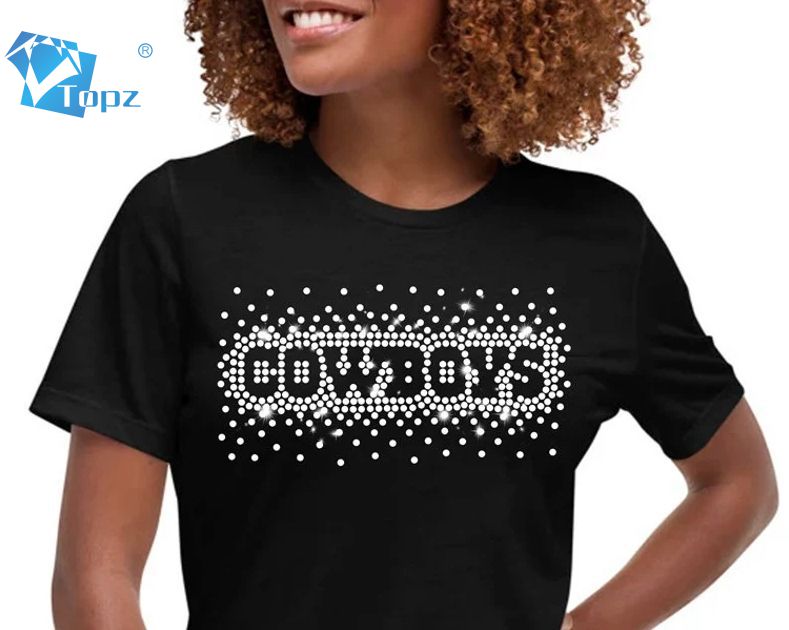 2024 Free sample custom rhinestone print letter ready design het transfer for cushion