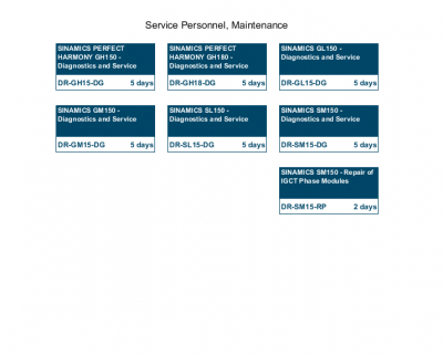 Siemens Training Programs SINAMICS PERFECT HARMONY GH180-Diagnosis and Repair (DR-GH18-DG)