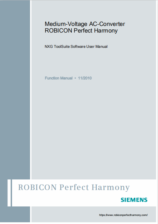 Medium-Voltage VFD ROBICON Perfect Harmony A1A902291V5.0_AB_ NXG Tool Suite User Manual 2010