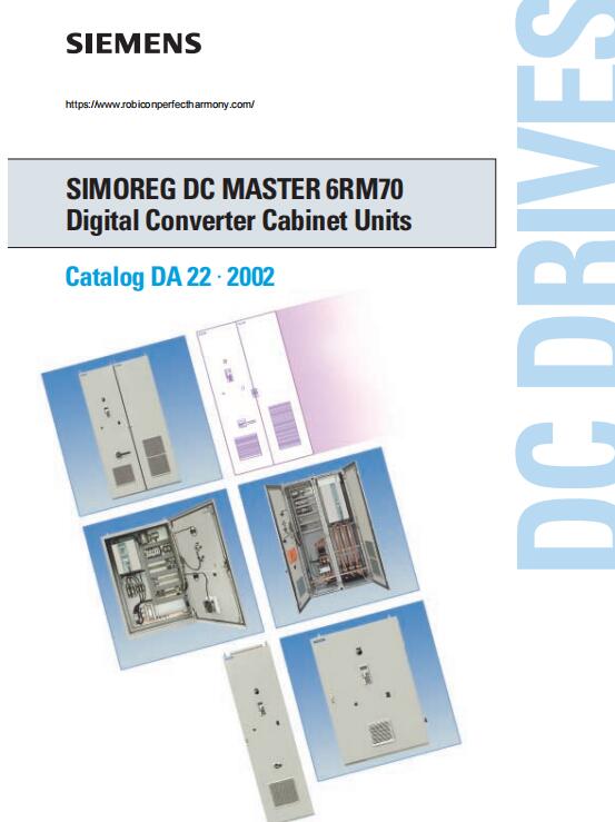 Siemens SIMOREG DC MASTER 6RM70 Digital Converter Cabinet Units Catalog DA 22. 2002