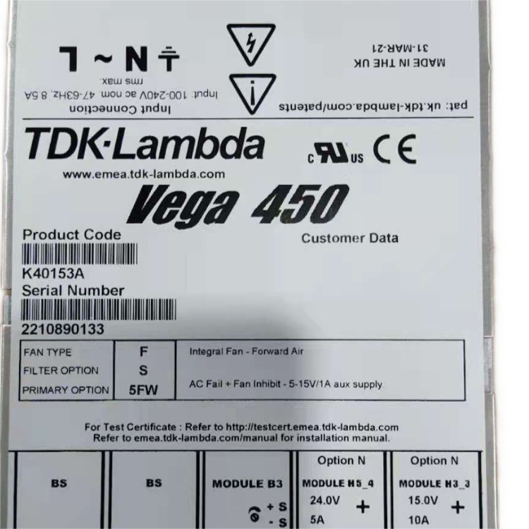 A5E44722441, A7B82004452273, TDK-Lambda Vega 450 K40153A, Siemens Robicon Power Supply 