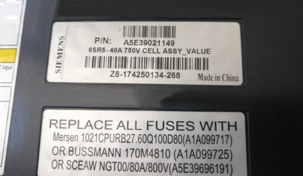 A5E39021149, 6SR5902-0AA02-0AM1, Siemens 6SR5 G5 40A 750V Power Cell Assy_Value