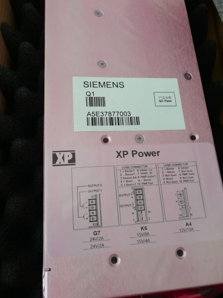 Siemens A5E37877003, XP Power F7A4K6G7, Power Supply NXGpro CPS 15&24VDC, 6SR0960-0CC50-0AD0