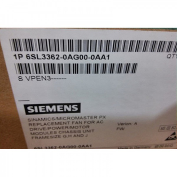 Siemens S120 Drives Fan 6SL3362-0AG00-0AA1, A5E00161569, ZIEHL-ABEGG RG28P-4EK.4I.1R