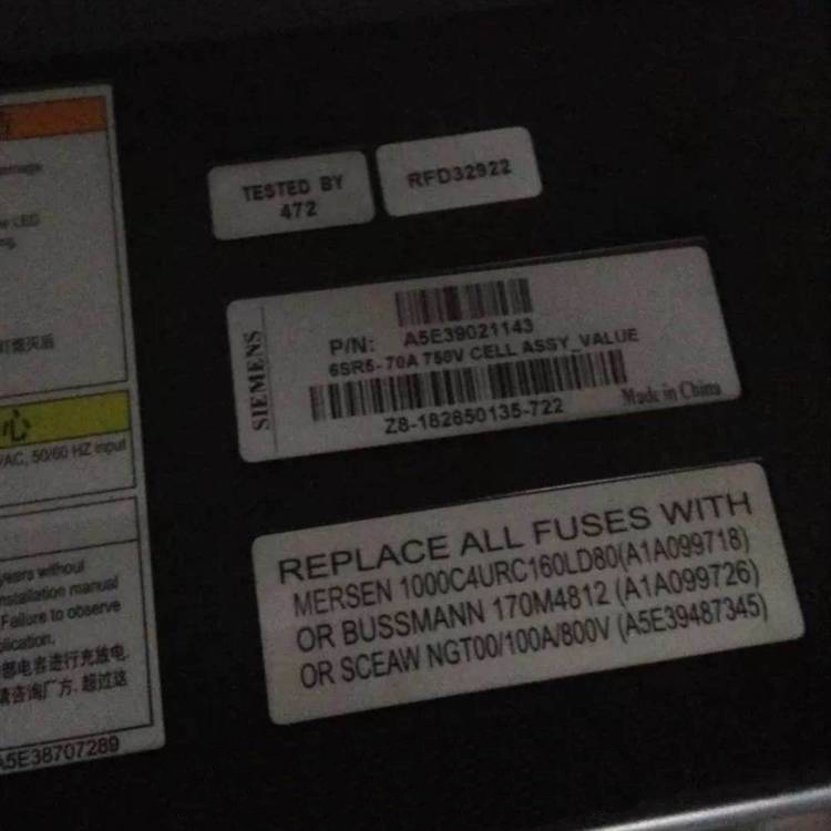 Siemens P/N: A5E39021143 6SR5-70A 750V CELL ASSY_VALUE GEN5 Power Cell